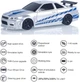 Машинка для дрифта мини Jiabaile Drift Car 1/43 4WD на радиоуправлении с гироскопом Nissan Skyline GTR R34 4302 - изображение 2