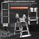 Телескопическая алюминиевая стремянка шарнирная 3,7 x 3,7 м - изображение 8