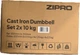 Гантелі розбірні у кейсі ZIPRO Cast Iron, 2 x 10 кг - изображение 8