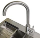 Мойка из нержавеющей стали AQUAMILL 6845 + смеситель + дозатор + решетка + сифон - изображение 7
