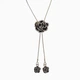 Цепочка галстук Fashion Jewerly Цветок Роза подвеска на шею колье удлиненное, серебристый (SVS) - изображение 5
