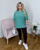 Футболка женская из турецкого кулира оверсайз удлинённая базовая весенне-летняя G&M k-129223 54-58 Размер цвет мята - изображение 3