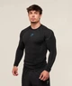 Жіночий лонгслів спортивний чоловічий "Gymshark" футболка стрейчова з довгим рукавом чорна з синім S - зображення 1