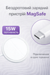 Магнитное беспроводное зарядное устройство Magsafe Magnetic, 15W USB-C для совместимых смартфонов, белый - изображение 1