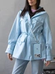 Женский тренч Рим LEO PRIDE 0192 52 (54) Голубой ( LP - 0192/3 N ) - изображение 3