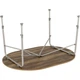 Туристичний стіл Bo-Camp Feather Овальний 130 x 90 cm Коричневий (1404466) Bo-Camp 1404466 1003383 - зображення 3