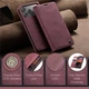 Чохол-книжка CaseMe з нубуку для iPhone 17 Pro Max Бордовий - зображення 6