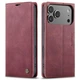 Чохол-книжка CaseMe з нубуку для iPhone 17 Pro Max Бордовий - зображення 2