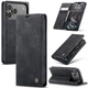 Чохол-книжка CaseMe з нубуку для iPhone 17 Pro Max Чорний - зображення 1