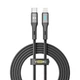 Кабель для заряджання та обміну даними Yoki YK-LE17 LED Series Type-C to Lightning 30W 3A/10V 2 m Black - зображення 1