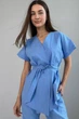 Жіночий костюм з верхом на запах (блуза+штани) Nenka M Блакитний (nenka3506-M) - изображение 4