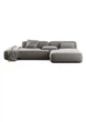 Диван кутовий сірий TERRA нерозкладний 250x105x160 (см) - зображення 2