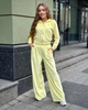 Женский костюм из велюра кофта на змейке с капюшоном и штаны-палаццо Лимонный Maybel S 220 (4141_1) - изображение 3