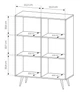 Комод высокий с подсветкой Perfect Home Амаро / Amaro 2D/93 2-дверный Дуб дунин - изображение 6