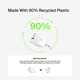 Зарядний пристрій 2×USB-C + USB-A GaN PD PPS Belkin BoostCharge Pro 70W White - зображення 4