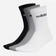 Набор мужских носков высоких хлопковых Adidas C Lin Crew IC1302 40-42 Medium Grey Heather (4066746467305) - изображение 1