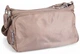 Женская сумка через плечо из водонепроницаемого полиэстера компактная для города с карманами и ремнем латте 62280 - изображение 1