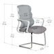Крісло Mealux Easy Static Grey (арт. HF-L10 F/G) - зображення 3