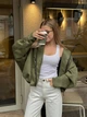 Жіноча вітровка в стилі Zara хакі S-L 1457/31 - изображение 4