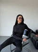 Жіночий комбінезон утеплений чорний 46-48 789/614 - зображення 4