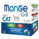 Вологий корм для котів Monge Grill Mix Adult 12 шт х 85 г - кролик та ягня - изображение 1