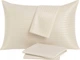 Наволочка U-Tek Boston Ivory Beige Stripe Сатин Бежевая в полоску 70х70 см (IBS77) - изображение 1