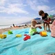 Анти-песок пляжная чудо подстилка коврик для моря Originalsize Sand Free Mat pr4567 голубая. - изображение 2