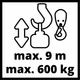 Тельфер Einhell Classic TC-EH 600 електричний, 1050 Вт, до 600 кг, трос 18 м - изображение 9