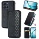 Чехол Deexe Rhombus Wallet для Motorola Edge 70 Fusion - Black - изображение 1