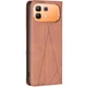 Чехол-книжка с карманами UniCase Geometric Pattern для Infinix Note 60 / 60 Pro - Brown - изображение 3