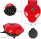 Вафельница мини Vaffle maker mini для венских и бельгийских вафель, сендвичница чёрно-красная - изображение 2