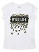 Футболка для девочки Pepperts белая Wild Life, размер 122-128 - изображение 1