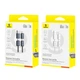 Кабель Baseus Versatile 4 in 1 Type-C+USB to Type-C+Lightning 60W 1m (White) P10383000211-00 - зображення 12