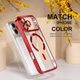 Чохол Wave Premium Metal Shining case with MagSafe (TPU) для Apple iPhone 17 Pro Max 6.9” Red - изображение 6