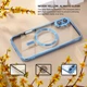 Чохол Wave Premium Metal Shining case with MagSafe (TPU) для Apple iPhone 17 6.3" Light Blue - зображення 2
