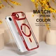 Чохол Wave Premium Metal Shining case with MagSafe (TPU) для Apple iPhone 17 Air 6.5" Red - зображення 5
