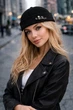 Молодежная женская кепка докер Черный - изображение 1
