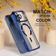 Чохол Wave Premium Metal Shining case with MagSafe (TPU) для Apple iPhone 17 Pro Max 6.9” Midnight Blue - зображення 6