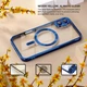 Чохол Wave Premium Metal Shining case with MagSafe (TPU) для Apple iPhone 17 6.3" Midnight Blue - зображення 6