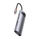 USB-хаб Baseus Metal Gleam Multifunctional 8-in-1 USB-C to 3xUSB-A/USB-C/HDMI/SD/TF/Ethernet Grey (CAHUB-CV0G) - зображення 8