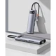 USB-хаб Baseus Metal Gleam Multifunctional 8-in-1 USB-C to 3xUSB-A/USB-C/HDMI/SD/TF/Ethernet Grey (CAHUB-CV0G) - зображення 12