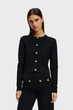 Жіноча чорний кардиган BUTTON CARDIGAN Karl Lagerfeld M A2W18028 - изображение 1