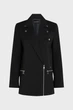 Жіночий чорний жакет BIKER BLAZER Karl Lagerfeld 40 A3W14044 - изображение 5