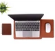 Чохол Папка підставка для ноутбука 14.2-15.4" 37×28×1см Macbook Тонкий Універсальний Водовідштовхуючий PU матеріал Повсякденний конверт для Офісу Макбука Планшета Коричневий - зображення 4