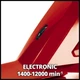 Повітродувка акумуляторна Einhell GE-CL 18 Li X-Change (без акум.), 18В, 12000 об/хв, видування 210 км/год, електронне регулювання швидкості - изображение 6
