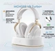 Навушники MCHOSE V9 Turbo+ White Gold Бездротова Ігрова Гарнітура, Радіоканал/Bluetooth/3.5мм. Знімний Мікрофон, RGB магнітна зарядна станція, 7.1 Virtual Surround Sound - зображення 1