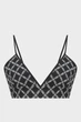 Чорний жіночий топ з візерунком EMPIRE LOGO TOP TRUE CROP Michael Kors 10 MS440G0E74 - зображення 4