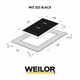 Варильна поверхня індукційна Domino Weilor WIS 323 BLACK, чорна склокерамічна компактна робоча поверхня на 2 конфорки - зображення 2
