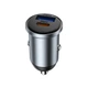 Автомобільний зарядний пристрій WIWU Nano Lite Wi-CC030 USB / Type-C 35W, Gray - зображення 4