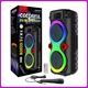 Портативная Bluetooth колонка 2х8" с проводным микрофоном и RGB подсветкой ZQS8275 40W - изображение 6